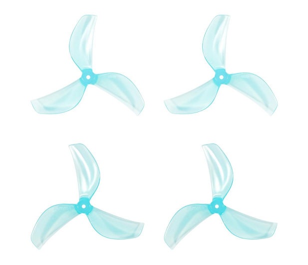 BetaFPV Gemfan 45mm (1.5mm) Clear Blue - potrójne śmigła (4 szt.) - 1518186 - zdjęcie